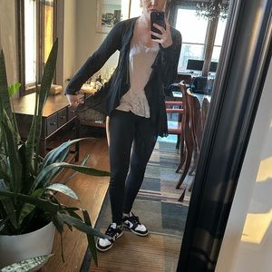 Anthropologie ruffled black sweater